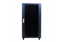 Lambda Cabinet Floor Standing 27U 600mm 19\" incl Fans & Shelves