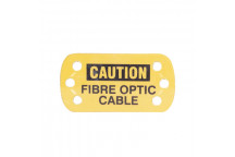 Fibre Caution Tag Black on Yellow