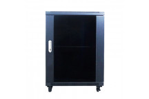 Lambda Cabinet Floor Standing 13U 600mm 19\" incl Fans & Shelves