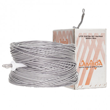 Lambda C5e UTP LSZH  Cable Solid Grey (305m box)